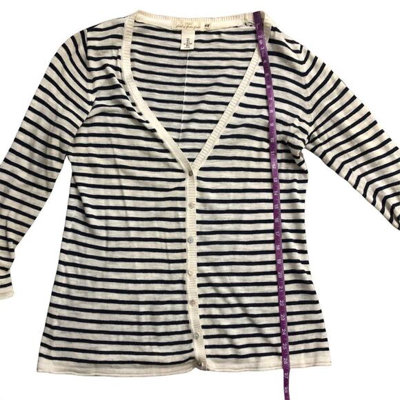 L.O.G.G. H&M striped cotton cardigan LARGE - Picture 8 of 9